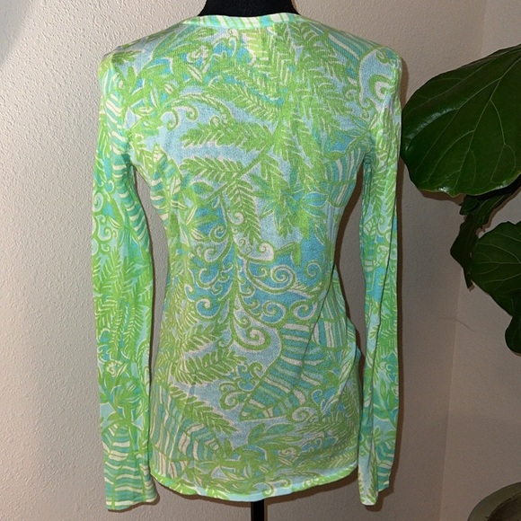 LILLY PULITZER Women’s LUNDEN LEAF LIGHTWEIGHT COTTON SEMI-SHEER SWEATER Medium - Picture 16 of 16